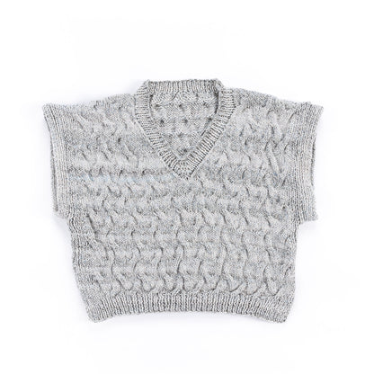 Caron Shadow Cables Knit V-Neck Vest Shadow Cables Knit V-Neck Vest made using Caron yarn