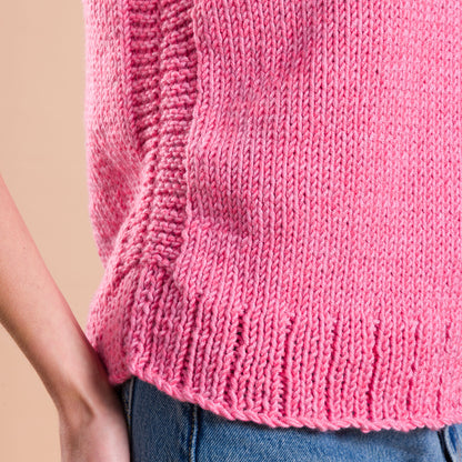 Caron Neck High Knit Vest Neck High Knit Vest made using Caron yarn