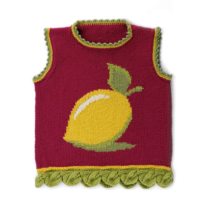 Caron Knit Lemon-y Vest Knit Lemon-Y Vest made using Caron yarn