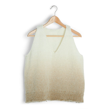 Caron Cozy Knit Slounge Tank Knit Tank made in Caron Colorama Halo Perfect Phasing Yarn
