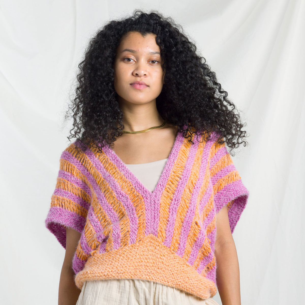 Knit Top made in Caron Colorama Halo Perfect Phasing Yarn