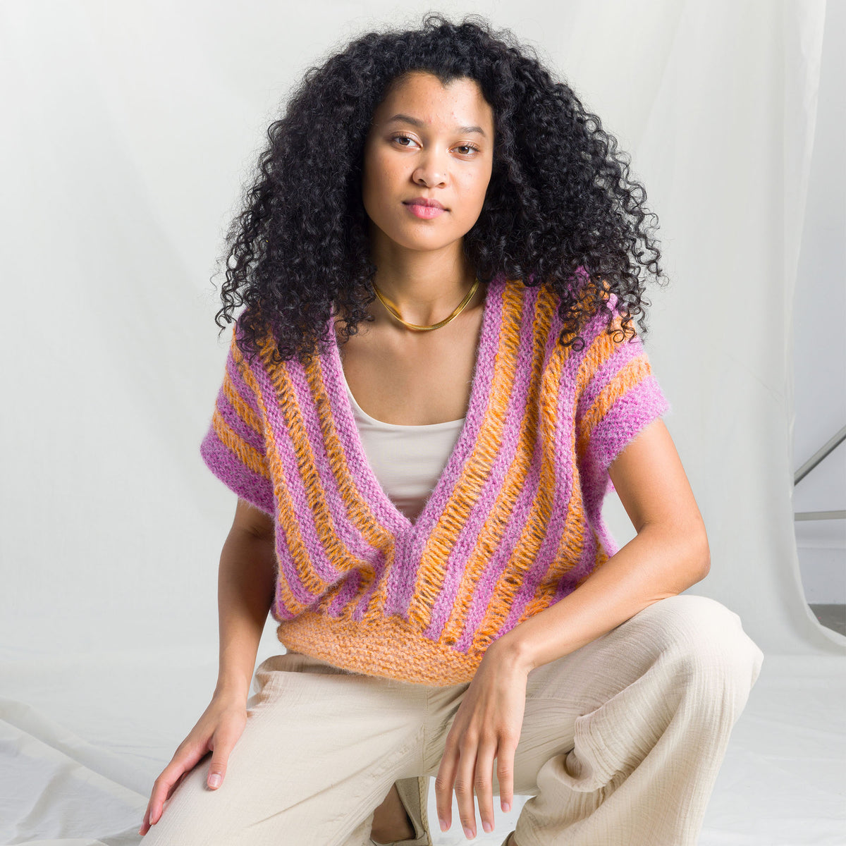 Knit Top made in Caron Colorama Halo Perfect Phasing Yarn