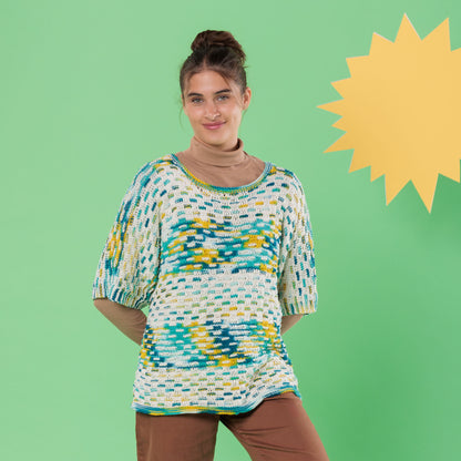 Caron Transitional Blocks Knit Top Caron Transitional Blocks Knit Top