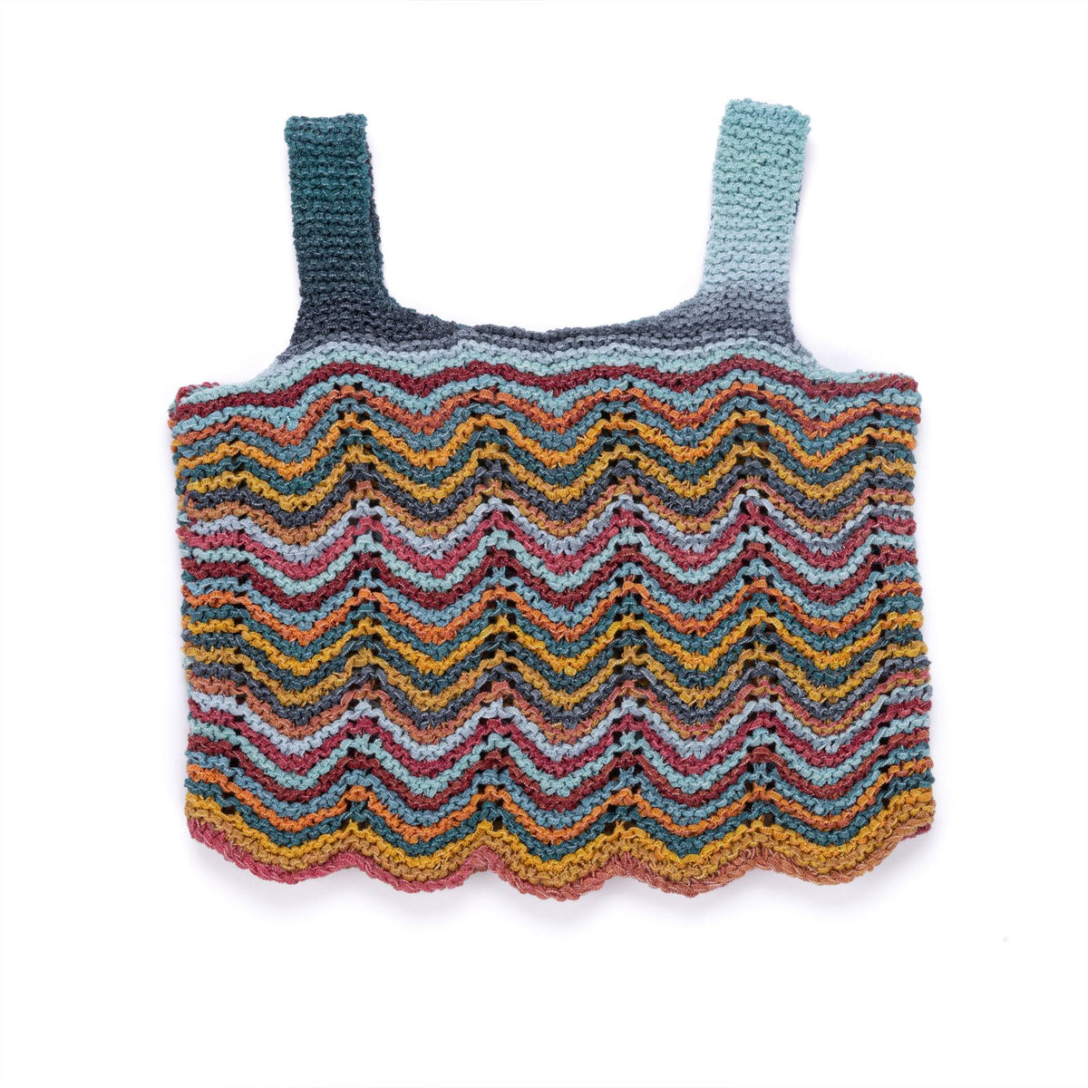 Knit Chevron Tank made using Caron yarn