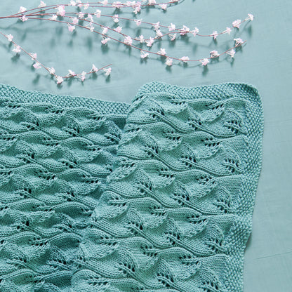 Caron Leafy Green Knit Afghan Hosta