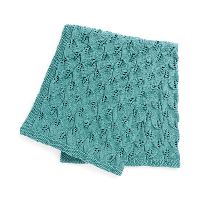 Caron Leafy Green Knit Afghan Hosta