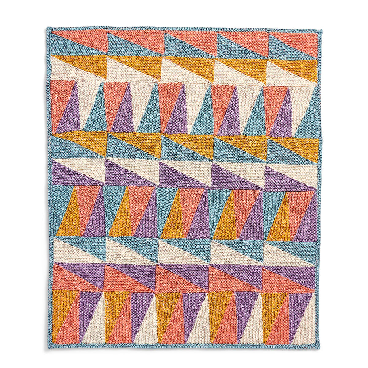 Knit Blanket made in Caron Jumbo Twirl Yarn