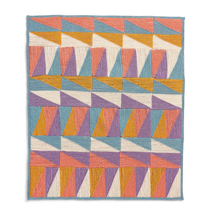 Caron Play the Angles Knit Blanket Knit Blanket made in Caron Jumbo Twirl Yarn