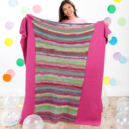 Caron Build-up Garter Strips Knit Blanket Caron Build-up Garter Strips Knit Blanket