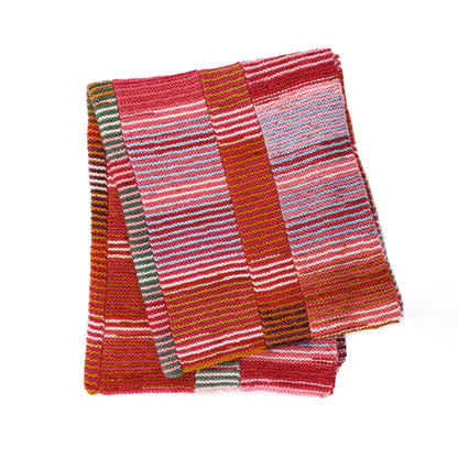 Caron Long and Striping Road Knit Blanket Long And Striping Road Knit Blanket made using Caron yarn