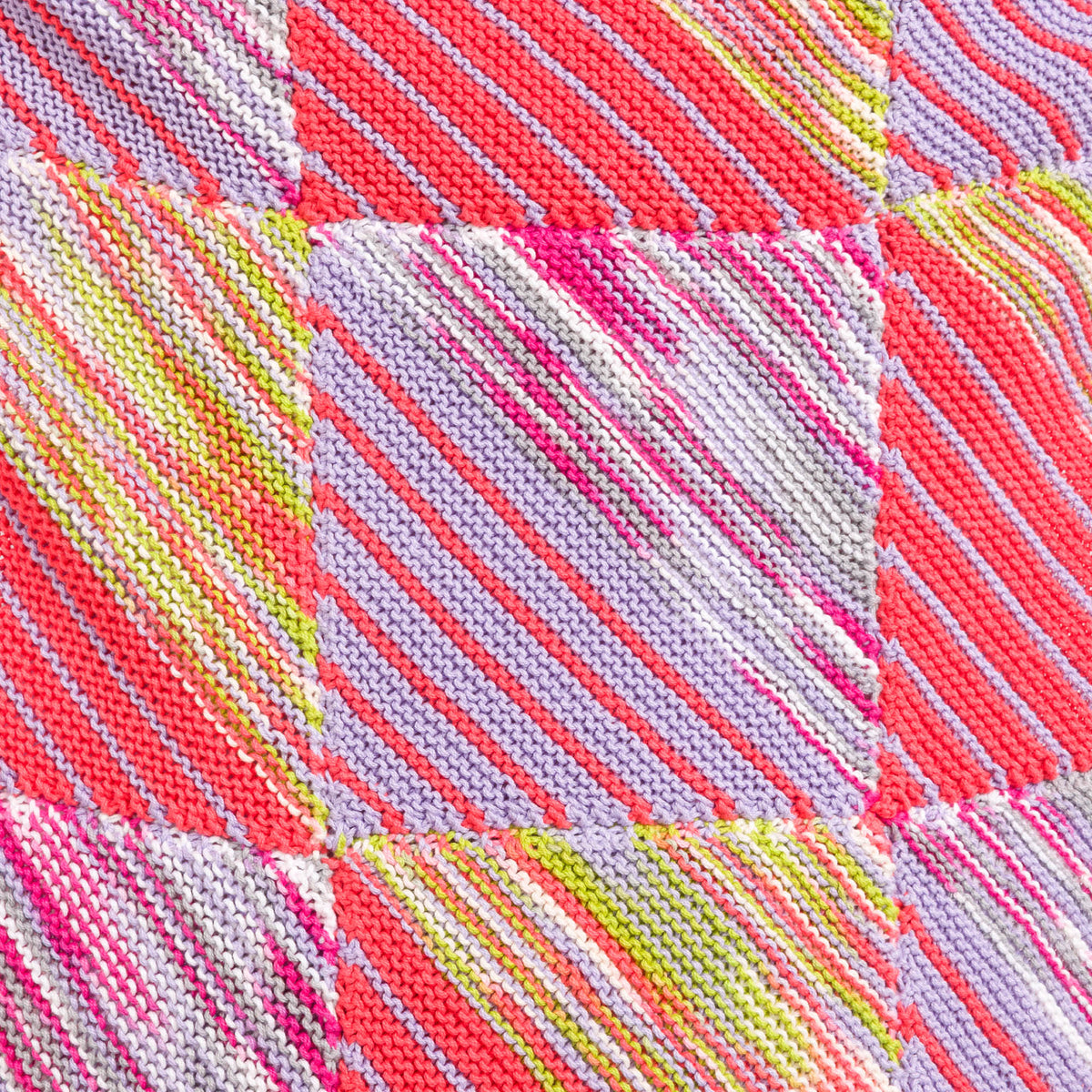 Lazy Day Knit Blanket made using Caron yarn