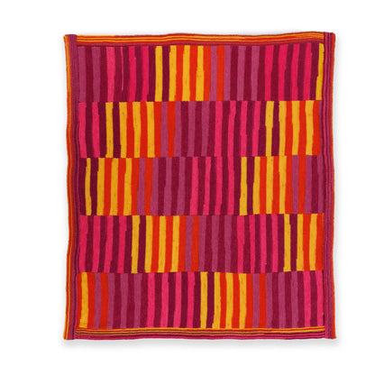 Caron Flowing With It Knit Blanket Flowing With It Knit Blanket made using Caron yarn