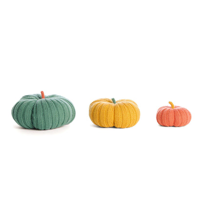Caron Knit Pumpkin Center Piece Knit Piece made in Caron One Pound Yarn
