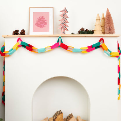 Caron Festive Rings Knit Garland Knit Garland made in Caron Simply Soft Yarn