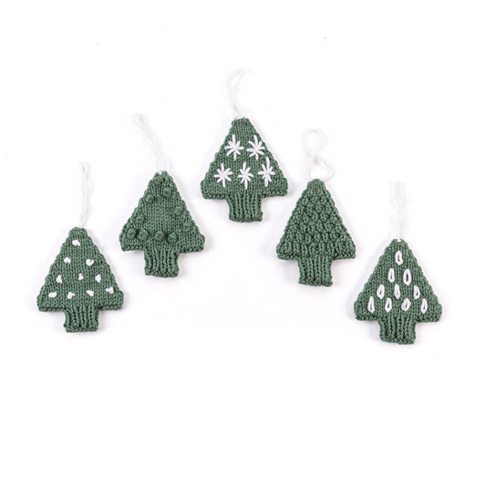 Caron Knit Tree Ornaments