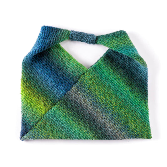 Knit Easy Angles Tote Bag made using Caron yarn