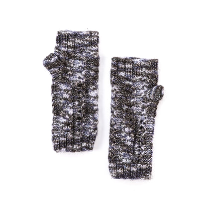 Caron Pearly Palms Knit Fingerless Gloves Caron Pearly Palms Knit Fingerless Gloves