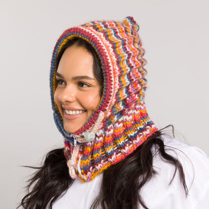 Caron Double Brioche Stitch Knit Hood Double Brioche Stitch Knit Hood made using Caron yarn