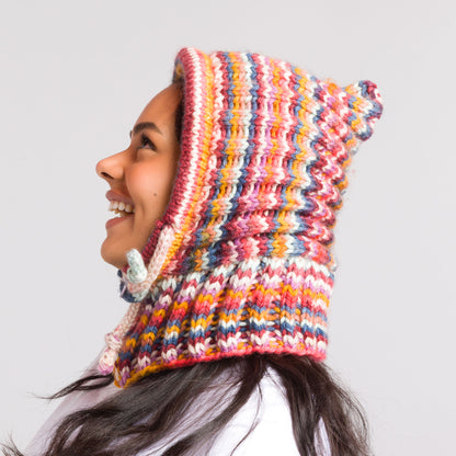 Caron Double Brioche Stitch Knit Hood Double Brioche Stitch Knit Hood made using Caron yarn