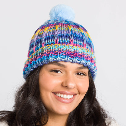 Caron Ridged Stripes Knit Hat Ridged Stripes Knit Hat made using Caron yarn