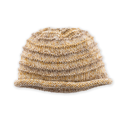 Caron Garter ridges knit Hat Beachy