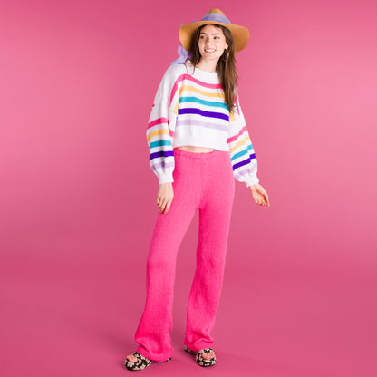 Caron Dropped & Cropped Knit Pullover Dropped & Cropped Knit Pullover made using Caron yarn