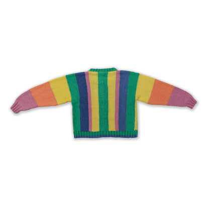 Caron Cakes Sideways Knit Striped Cardigan Caron Cakes Sideways Knit Striped Cardigan