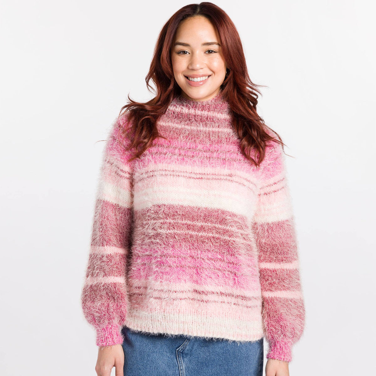 Simple Knit Pullover made using Caron yarn