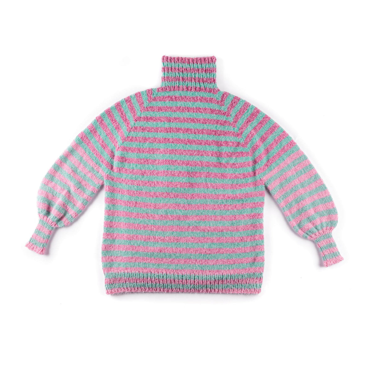 Striped Knit Pullover made using Caron yarn