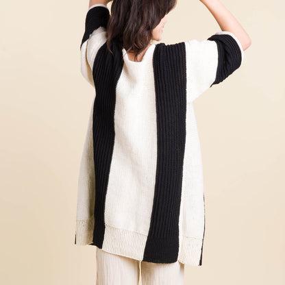 Caron Knit Contrast Cardigan Knit Contrast Cardigan made using Caron yarn
