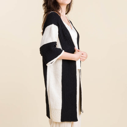 Caron Knit Contrast Cardigan Knit Contrast Cardigan made using Caron yarn