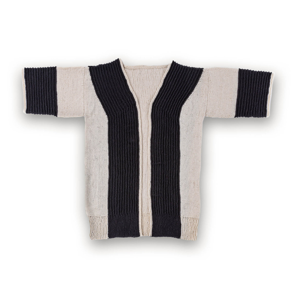 Knit Contrast Cardigan made using Caron yarn
