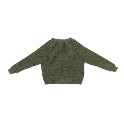 Caron Shake It Up Rib Knit Cardigan Peridot