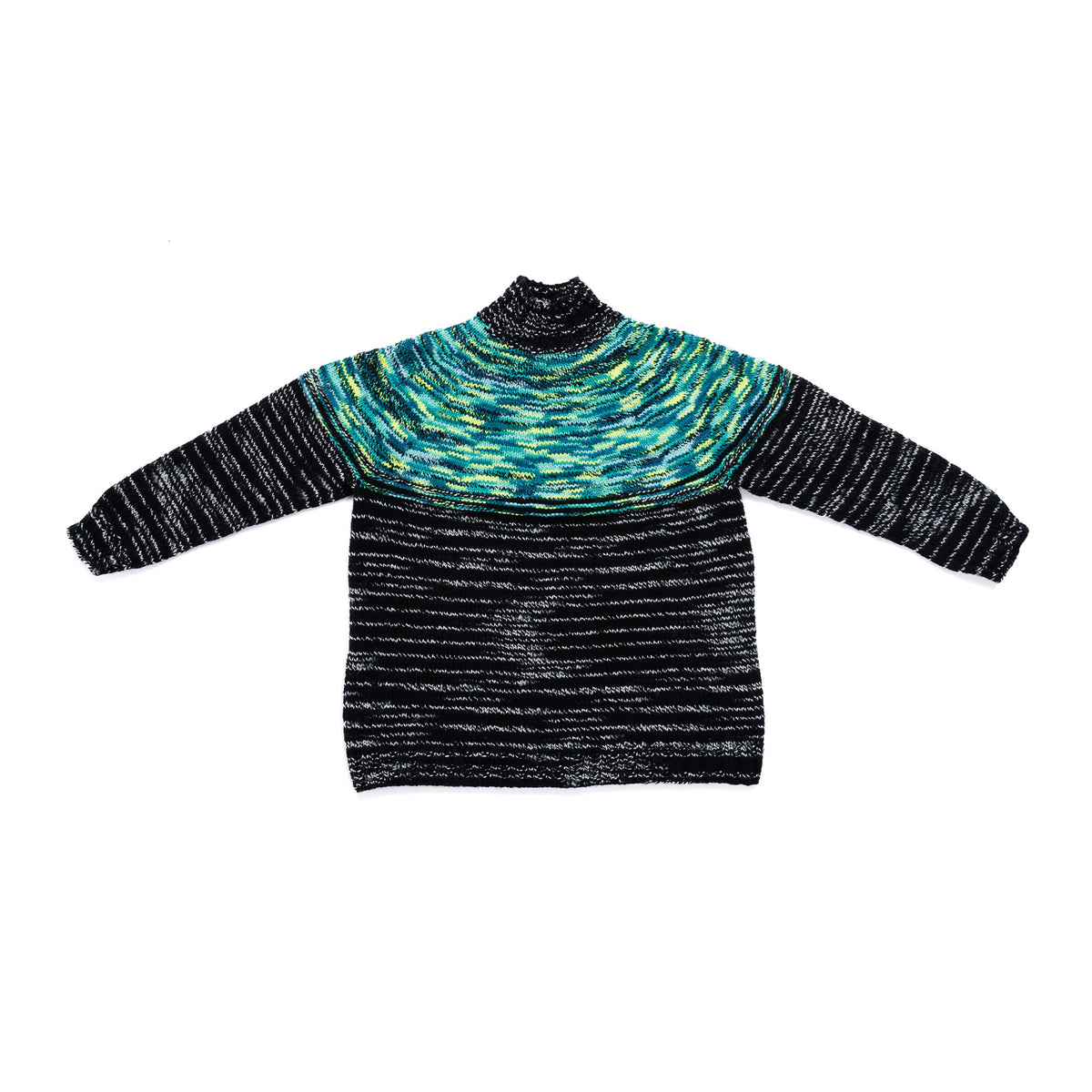Smash Colors Knit Yoke Sweater made using Caron yarn