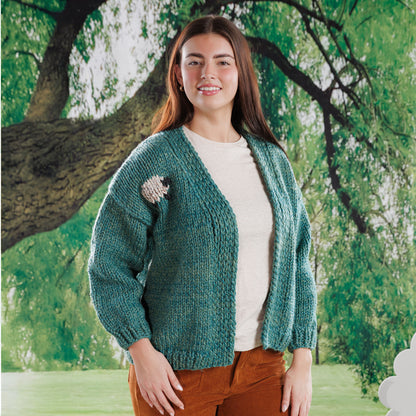 Caron Knit Shepherd Cardigan Knit Shepherd Cardigan made using Caron yarn