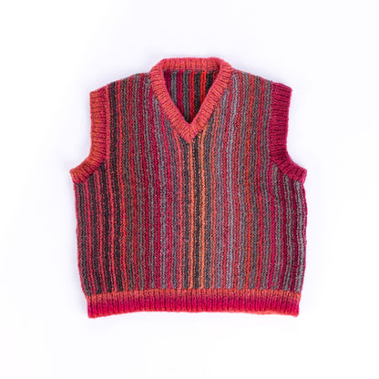 Caron Sideways Stripes Knit Vest Sideways Stripes Knit Vest made using Caron yarn