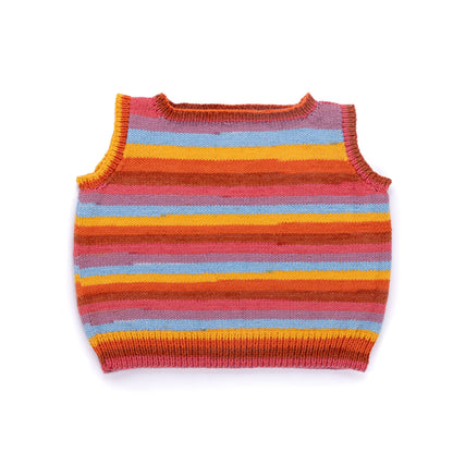 Caron Knit Striped Right Vest Knit Striped Right Vest made using Caron yarn