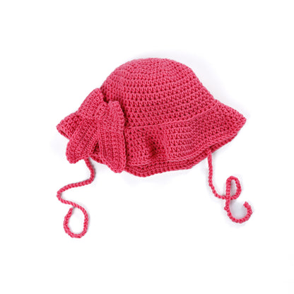 Caron Bowtique Crochet Bucket Hat Pretty in Pink