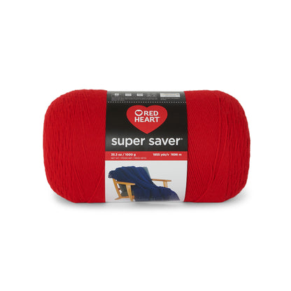 Red Heart Super Saver Yarn (1000g/35.3oz) Cherry Red
