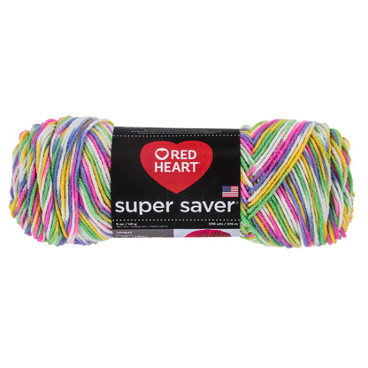 Red Heart Super Saver Yarn - Discontinued Shades Sherbet Print