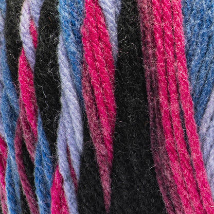 Red Heart All In One Granny Square Yarn (250g/8.8oz) Black - Hyper Violet