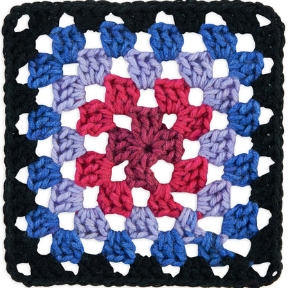 Red Heart All In One Granny Square Yarn (250g/8.8oz) Black - Hyper Violet