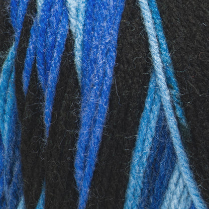Red Heart All In One Granny Square Yarn (250g/8.8oz) Black - Blue Beacon