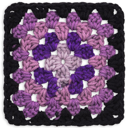Red Heart All In One Granny Square Yarn (250g/8.8oz) Black - Grape Granny