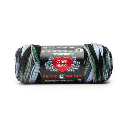 Red Heart All In One Granny Square Yarn (250g/8.8oz) Black - Silver Sea