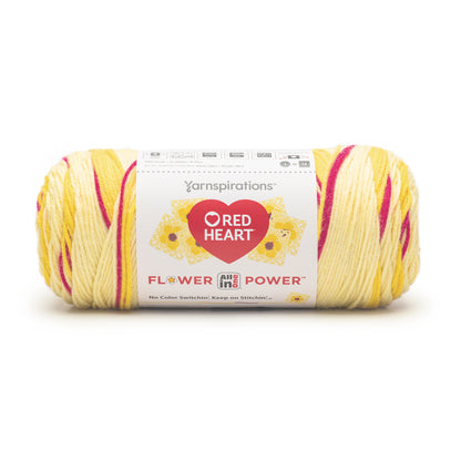 Red Heart All In One Flower Power Yarn (250g/8.8oz) Dilly Daylily