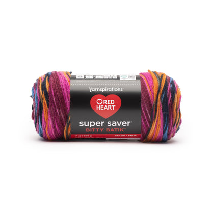 Red Heart Super Saver Bitty Batik Yarn (200g/7oz) Electric
