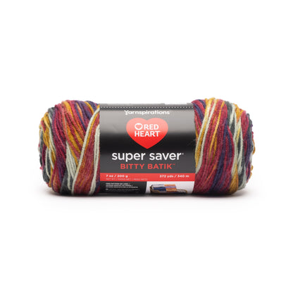 Red Heart Super Saver Bitty Batik Yarn (200g/7oz) Jewel Tone