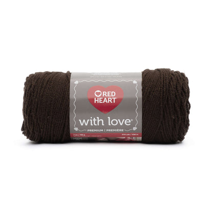 Red Heart With Love Yarn - Clearance Shades Chocolate