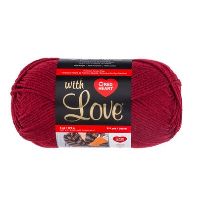Red Heart With Love Yarn (170g/4.5oz) - Discontinued Shades Berry Red
